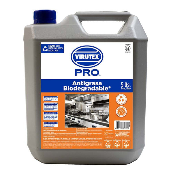 Limpiador Antigrasa Biodegradable Bambú 5 Lt ASEO Y LIMPIEZA VIRUTEX PRO 