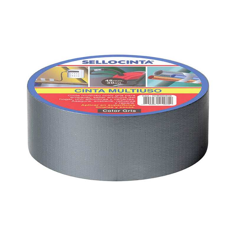 Cinta Adhesiva Multiuso Gris 48X30 Mt SELLOCINTA 