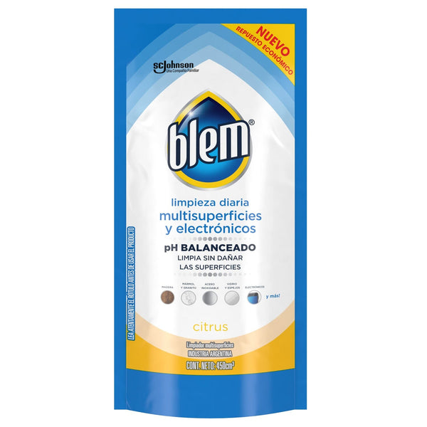 Limpiador Liquido Multisuperficies Recarga 450 Ml BLEM 