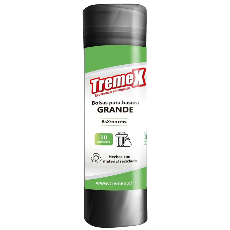 Bolsa De Basura Ecoactiva 80 X 110 Rollo 10 Un ASEO Y LIMPIEZA TREMEX 