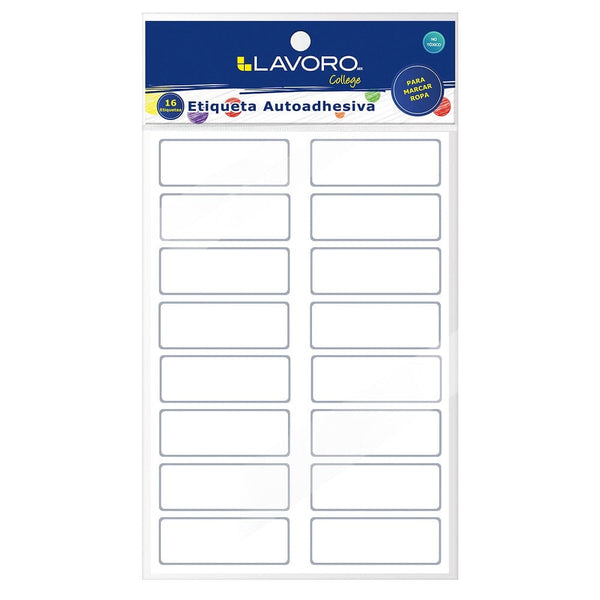 Etiqueta Para Marcar Ropa 63X23 Mm 16 Un OFICINA Y LIBRERÍA ART & CRAF 
