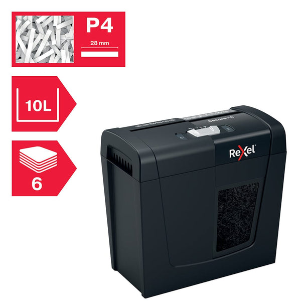 Destructora Con Challa 6 Hojas Secure X6 P4 OFICINA Y LIBRERIA REXEL 