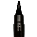 Marcador Permanente Doble Punta Biselada Redonda Negro OFICINA Y LIBRERIA LAVORO 