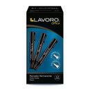 Marcador Permanente Doble Punta Biselada Redonda Negro OFICINA Y LIBRERIA LAVORO 