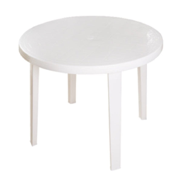 Mesa Valencia Redonda Blanca 90Cm Diametro WENCO 