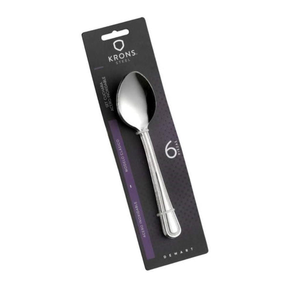 Cucharas Sopa Blíster Perlado 6 Unidades HOGAR KRONS 