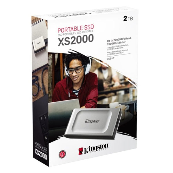 Disco Duro Externo Ssd 2Tb Xs2000 Blanco KINGSTON 