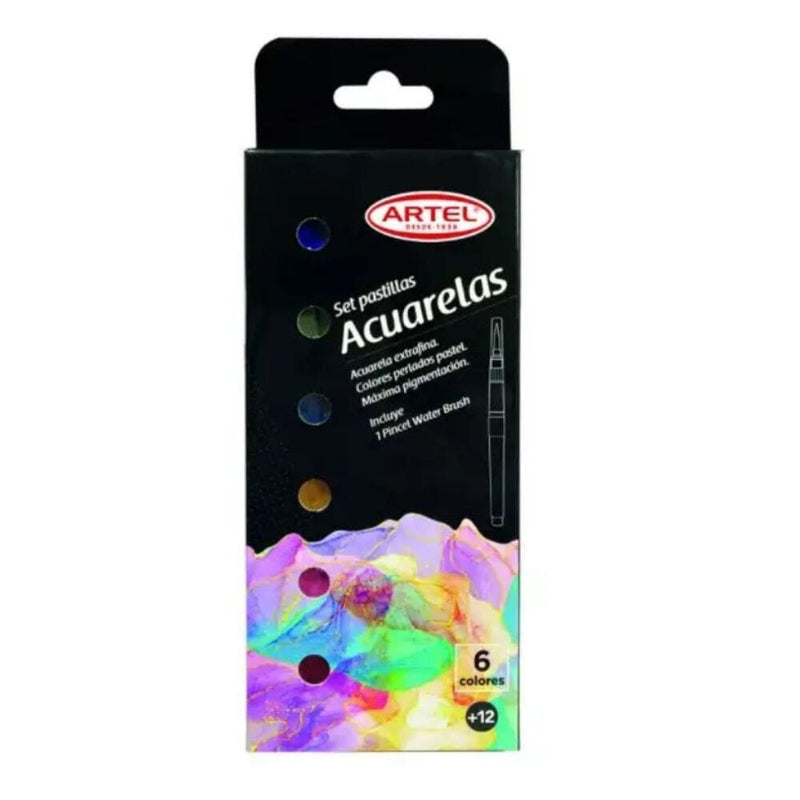 Acuarela 6 Colores Metálico/Pastel OFICINA Y LIBRERIA ARTEL 
