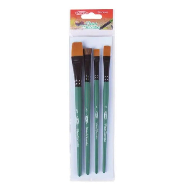 Set Pinceles Decorativos Planos ARTEL 