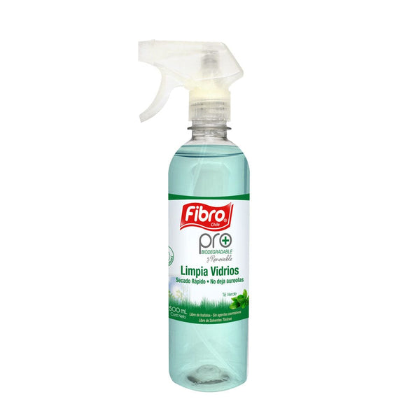 Limpiador Vidrios Y Cristales Gatillo Biodegradable 500 ml ASEO Y LIMPIEZA FIBRO 