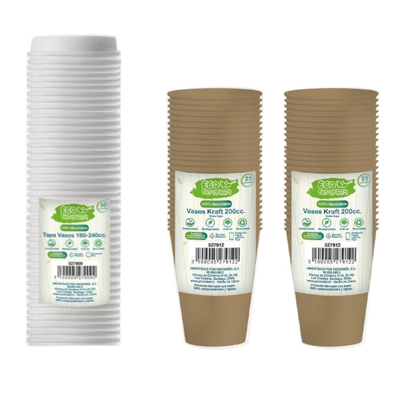 Vaso Kraft+ Tapa 6Oz Eco 50 Un BIG PARTY ECO 