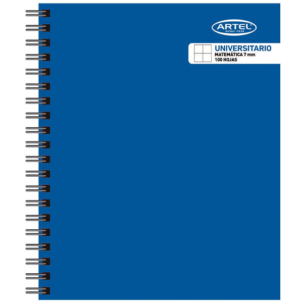Cuaderno Universitario Liso Tapa Emplacada 7mm 100 Hojas ARTEL 