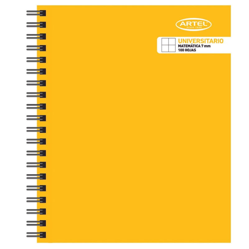 Cuaderno Universitario Liso Tapa Emplacada 7mm 100 Hojas ARTEL 