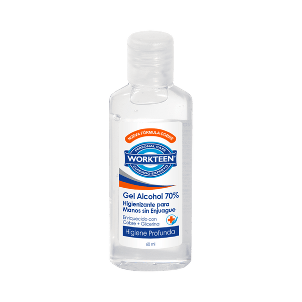 Alcohol Gel Con Cobre 60 Ml WORKTEEN 