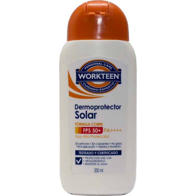 Protector Solar Fps 50+ Frasco 200 Ml WORKTEEN 