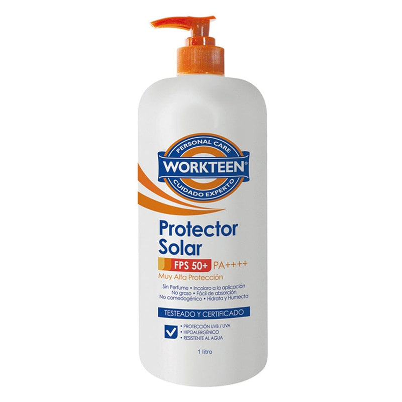 Protector Solar Fps 50+ Con Valvula 1 Lt WORKTEEN 
