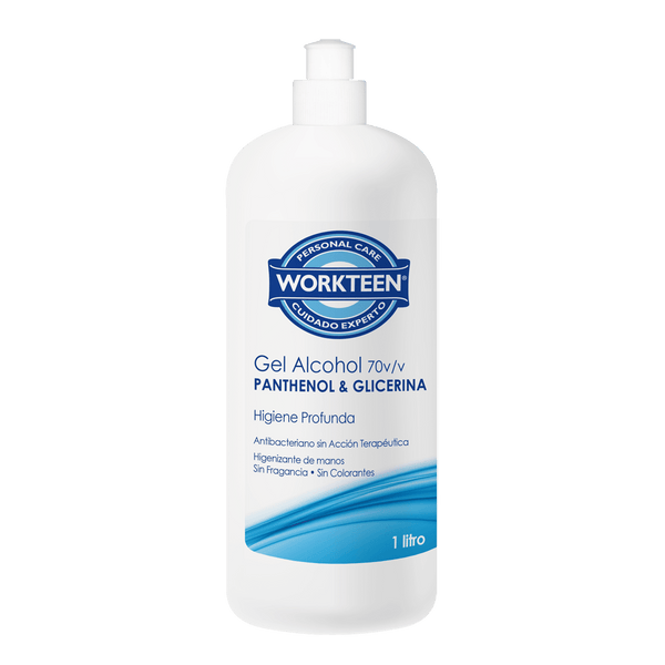 Alcohol Gel Panthenol Con Valvula 1 Lt WORKTEEN 