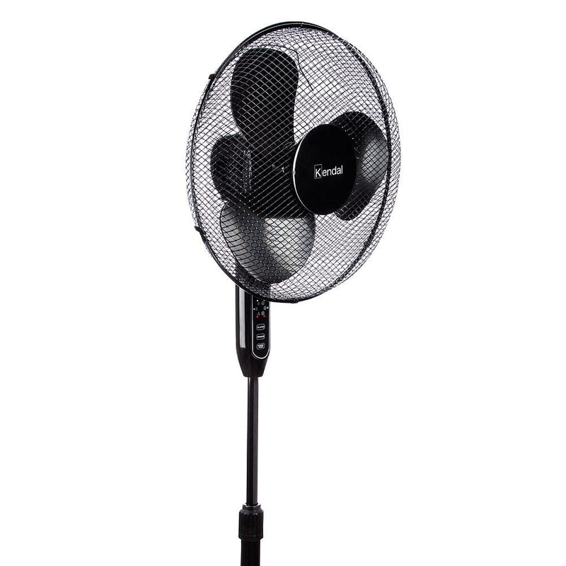 Ventilador Pedestal Negro 16" Kfr-16P Control Remoto HOGAR KENDAL 