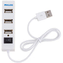 Hub Usb 4 Puertos 2.0 Blanco PHILCO 