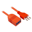 Alargador Electrico Simple Naranjo 15 Mt PHILCO 