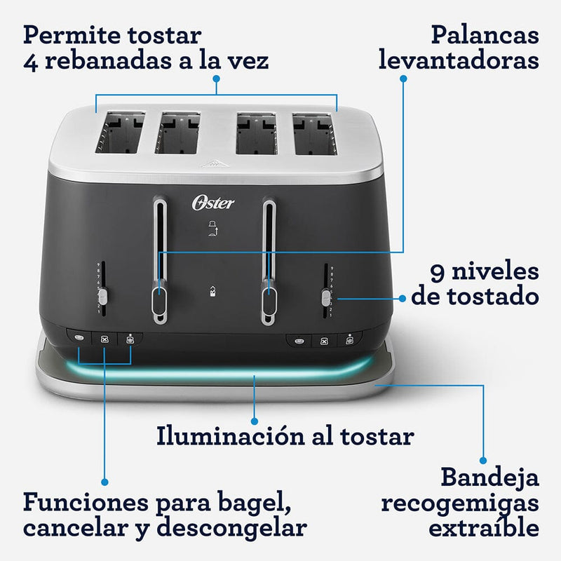 Tostador Premium 4 Ranuras 4540B OSTER 