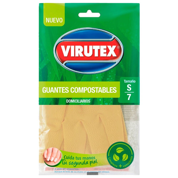 Guante Multiuso Compostable S - Clásica ASEO VIRUTEX 