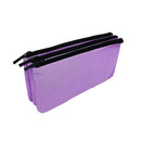 Estuche Liso 3 Cierres Morado 21.5X11.5X3 OFICINA Y LIBRERIA FECO 