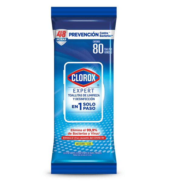 Toallitas Desinfectantes Expert Flowpack 80 Un ASEO Y LIMPIEZA CLOROX 