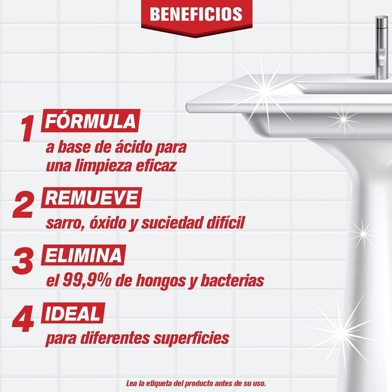 Limpiador De Baños Sarro Y Oxido Recarga 420 ml ASEO Y LIMPIEZA HARPIC 
