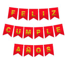 Guirnalda Feliz Cumpleaños Rojo/Dorado 3 Mt COTILLON FECO 