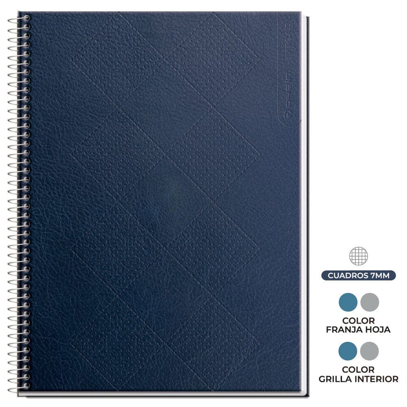Cuaderno Carta Puntos 7Mm Superclass 3 Materias Leather Skin 120 Hojas (Diseños Surtidos) OFICINA Y LIBRERIA RHEIN 