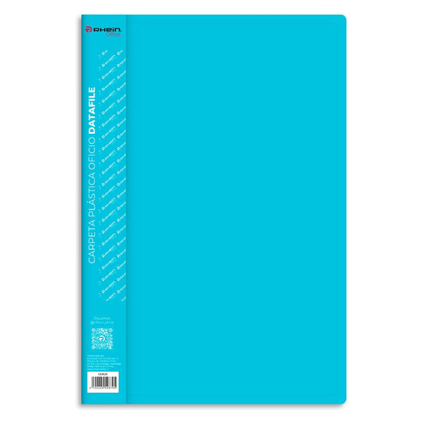 Carpeta Plástica Con Gusano Oficio Celeste Datafile OFICINA Y LIBRERIA RHEIN 