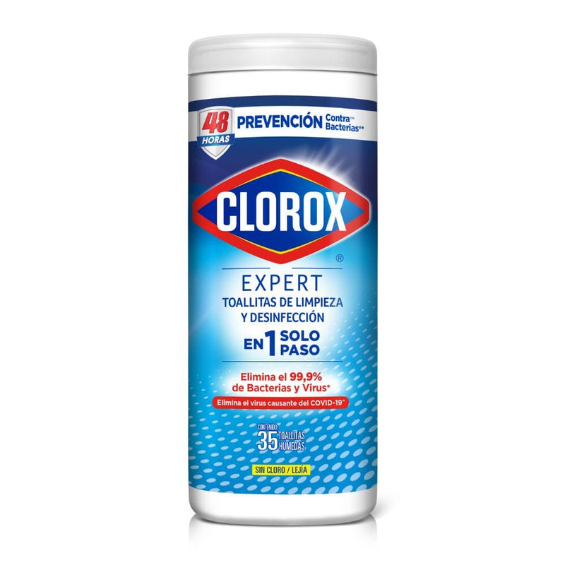 Toallitas Desinfectantes Frasco 35 Un ASEO Y LIMPIEZA CLOROX 