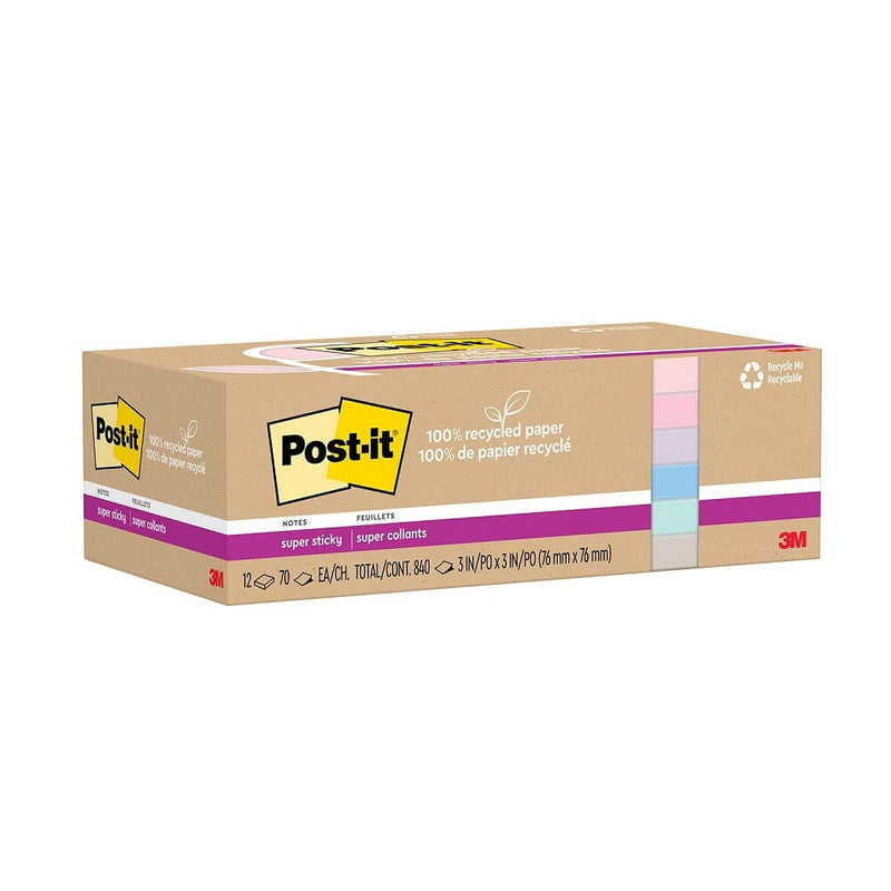 Nota Adhesiva 654R 76X76 Mm Eco 12X70 Hojas OFICINA Y LIBRERIA POST IT 