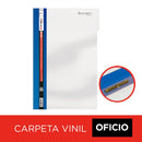 Carpeta Vinil Oficio Con Acco Clip Lomo Azulino Transparente OFICINA Y LIBRERIA RHEIN 