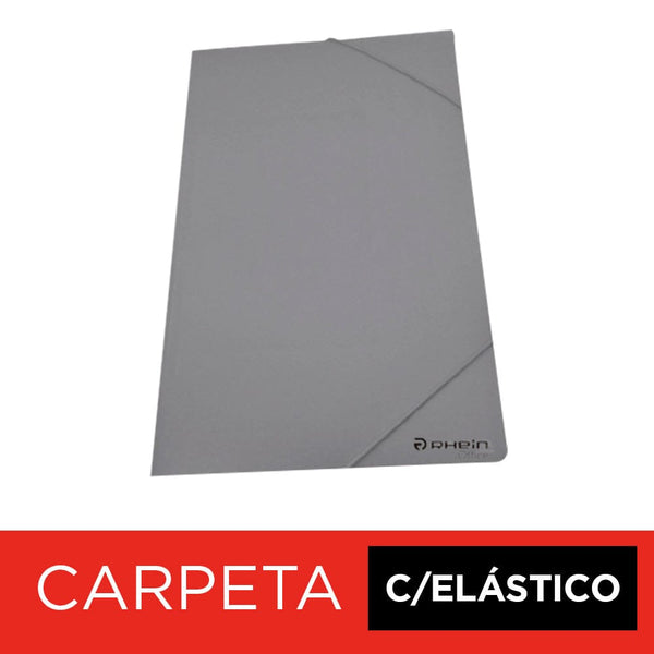Carpeta Con Elástico Polipropileno Transparente Humo OFICINA Y LIBRERIA RHEIN 