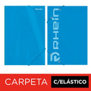 Carpeta Con Elástico Oficio De Cartulina Celeste OFICINA Y LIBRERIA RHEIN 