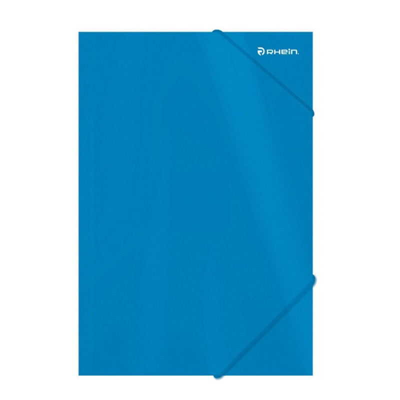 Carpeta Con Elástico Oficio De Cartulina Celeste OFICINA Y LIBRERIA RHEIN 