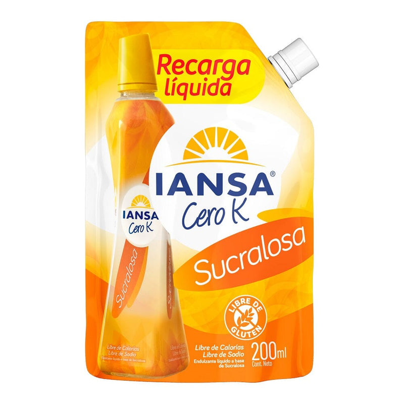 Endulzante Sucralosa Recarga 200 Ml ALIMENTOS IANSA CERO K 