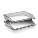 Bandeja Acrílico Horizontal Facility Triple Gris OFICINA Y LIBRERIA ACRIMET 