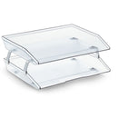 Bandeja Acrílico Horizontal Facility Doble Cristal OFICINA Y LIBRERIA ACRIMET 