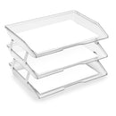 Bandeja Acrílico Horizontal Facility Triple Cristal OFICINA Y LIBRERIA ACRIMET 
