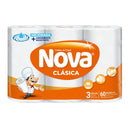 Toalla Papel Clásica Doble Hoja 3 Rollos X 12 Mt ASEO Y LIMPIEZA NOVA 