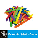 Palos De Helado Goma Eva Colores Surtidos 48 Un OFICINA Y LIBRERIA CREATIVE 