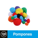 Pompones 130 Piezas Colores Surtidos OFICINA Y LIBRERIA CREATIVE 