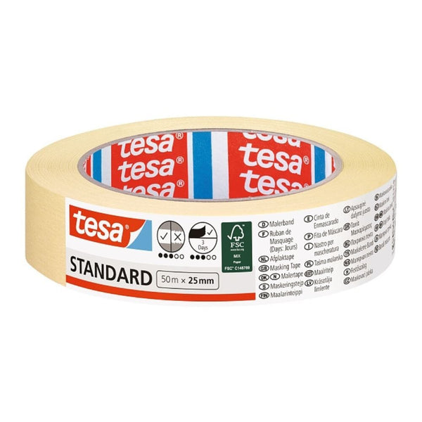 Cinta Adhesiva Masking Crema 50X25 Mt OFICINA Y LIBRERIA TESA 