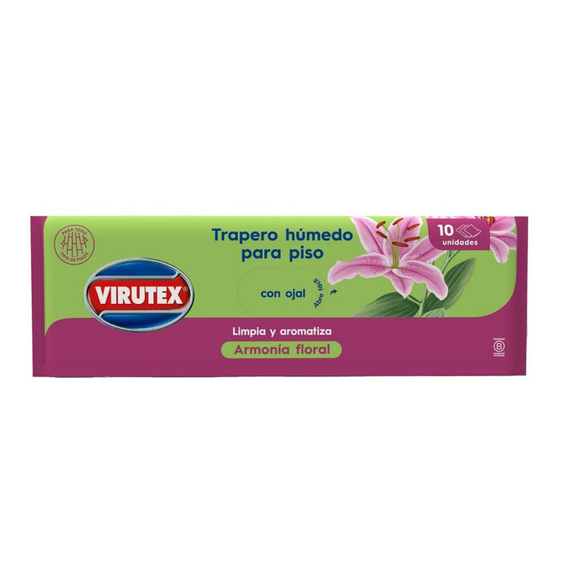 Trapero Húmedo Piso Multiuso Armonía Floral 10 Un ASEO Y LIMPIEZA VIRUTEX 