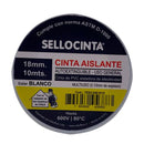 CINTA AISLANTE ELECTRICA BLANCA 18 MMX10 MT FERRETERIA SELLOCINTA 