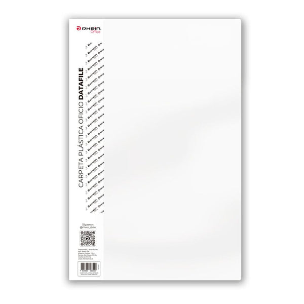 Carpeta Plástica Con Gusano Oficio Blanca Datafile OFICINA Y LIBRERIA RHEIN 