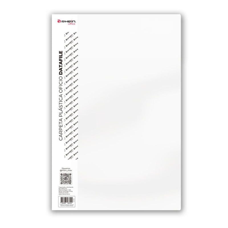 Carpeta Plástica Con Gusano Oficio Blanca Datafile OFICINA Y LIBRERIA RHEIN 